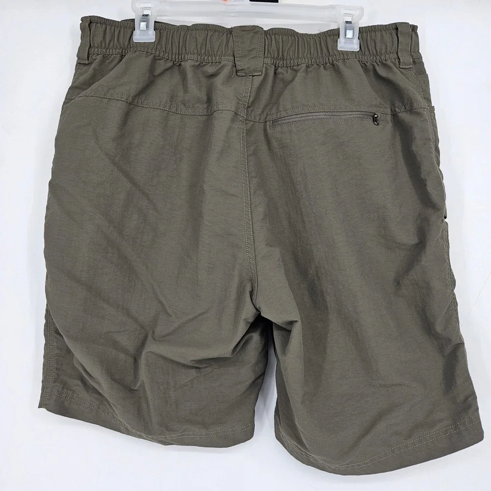 North Face Shorts Mens Large‎ Belted Hiking Outdoor Dark Green Travel Cargo